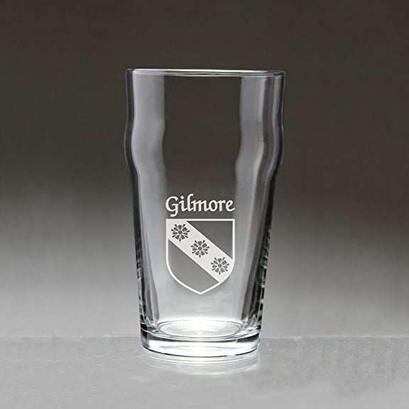 Gilmore Irish Coat of Arms Pub Glasses - Set of 4 (Sand Etched)