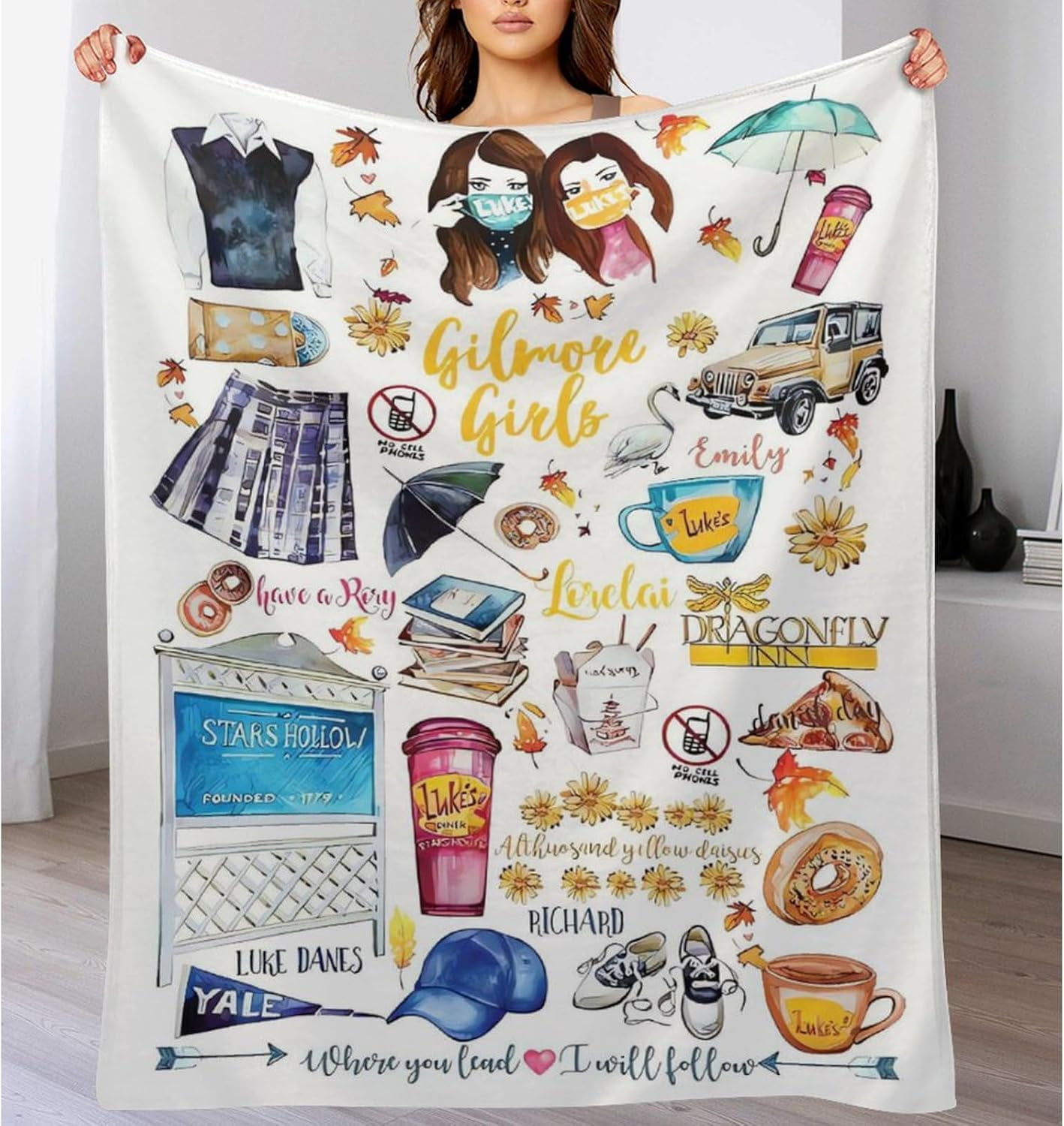 Gilmore girls Blanket gifts 50x40 Inch Sofa Throw Blanket Soft and skin friendly living room nap blanket A 004 Polychrome 1 Walmart