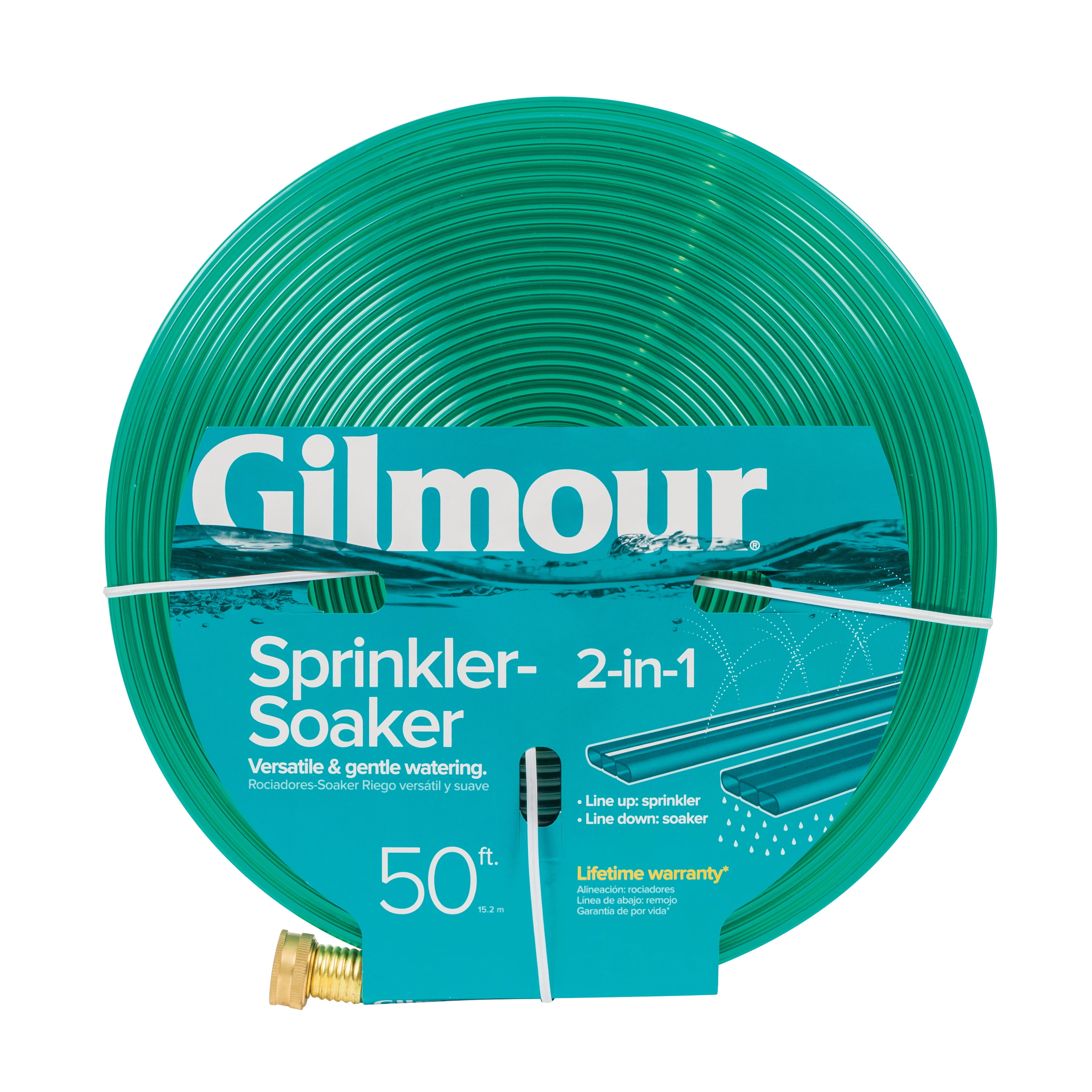 Gilmour® 50 ft 2-in-1 Sprinkler Soaker Garden Hose, Blue
