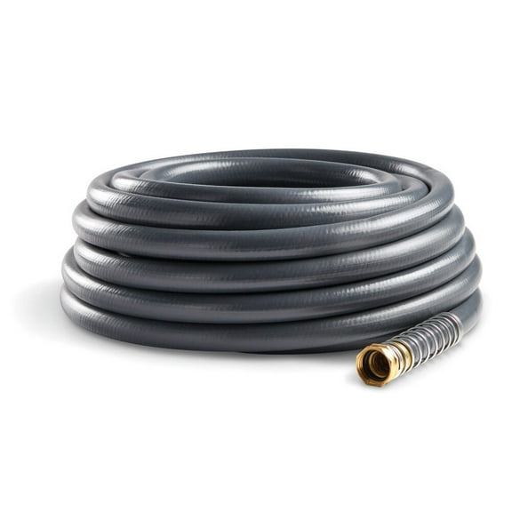 Flexogen 10 Lightweight Garden Hose With Full -Flo Machined Metal Couplings, 5/8 in ID, 100 ft L