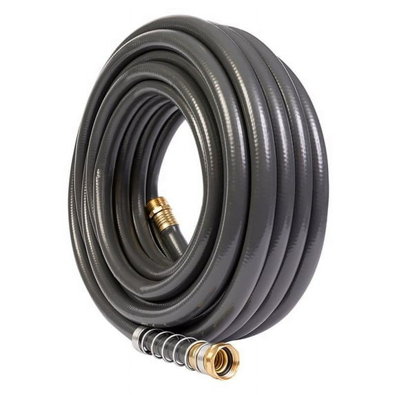 Gilmour Flexogen 50ft Heavy Duty Garden Hose, 5/8" All-Weather Water Hose with Crush-Resistant Brass Fittings, 500 PSI Burst Strength, Kink & Leak Resistant