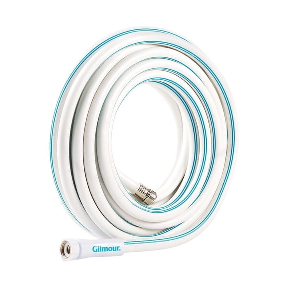 Gilmour 5/8" x 25' Drinking Water Safe Marine Water Hose, White