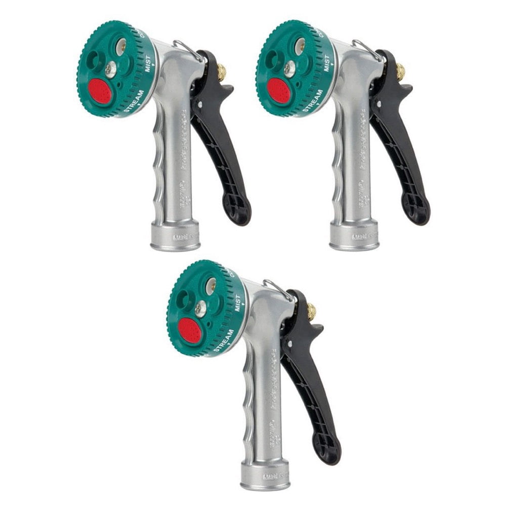 Gilmour Garden Hose Nozzle 7 Pattern Watering Spray Durable Metal