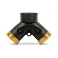 thumbnail image 1 of Gilmour Heavy Duty 2 Way Metal Garden Hose Splitter, Black, 1 of 2