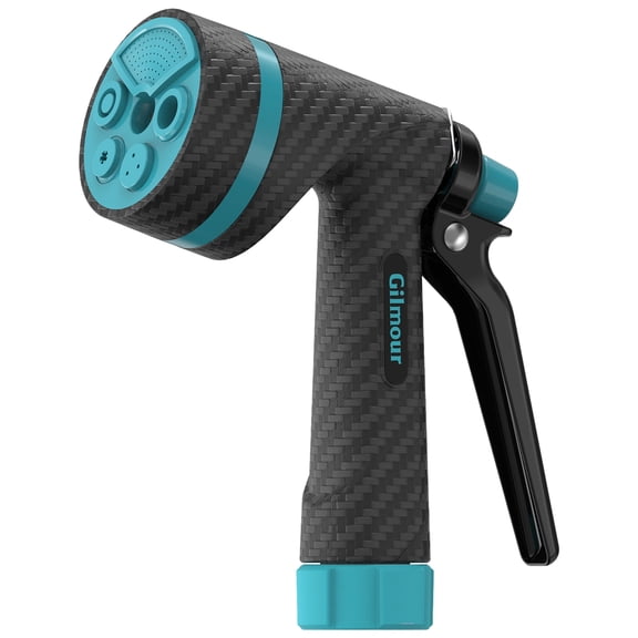 Gilmour Heavy Duty Swivel Connect Adjustable Hose Nozzle, Jet to Mist, Front Trigger Control, Ergonomic Non-Slip Grip