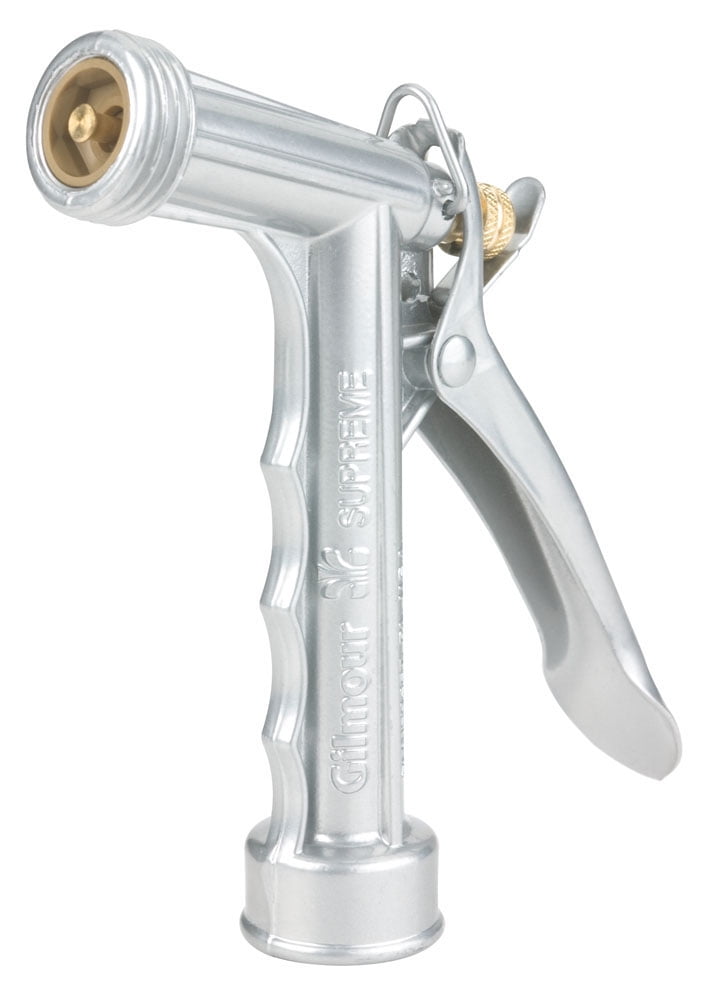 Gilmour Full Size Metal Pistol Grip Hose Nozzle with Brass Valve