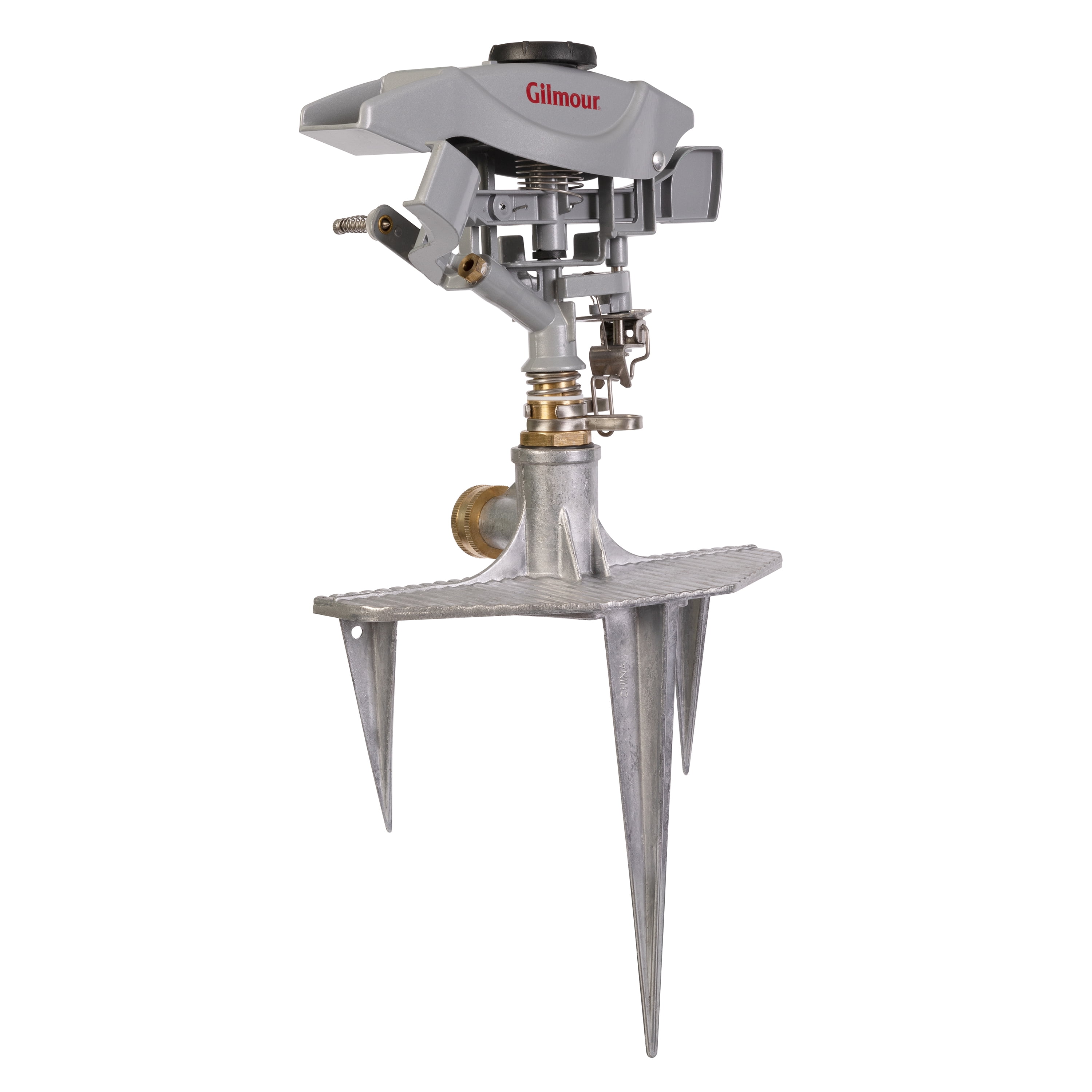 Gilmour Pro 106 Ft Diameter Circular Metal Sprinkler on Metal Spike