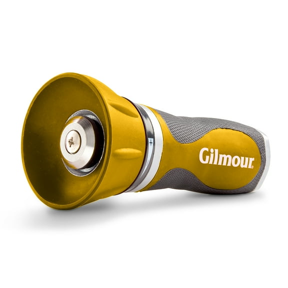 Gilmour Pro Adjustable Twist Nozzle, 1 Each, Yellow and Black, Garden Hose Nozzle, Heavy Duty