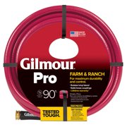 Gilmour Pro Farm & Ranch Water Garden Hose, 5/8" x 90', Heavy-Duty 500 PSI, Kink-Resistant, Made in