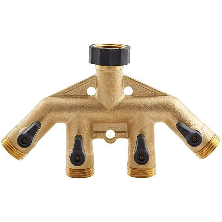Gilmour 3/4 in. Brass Threaded Male 4-Way Shut-off Valve Gilmour 3/4 in. Brass Threaded Male 4-Way Shut-off Valve