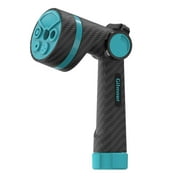 Gilmour Heavy Duty 5-Pattern Garden Hose Nozzle with Swivel Connect, Thumb Control, Ergonomic Non-Slip Grip