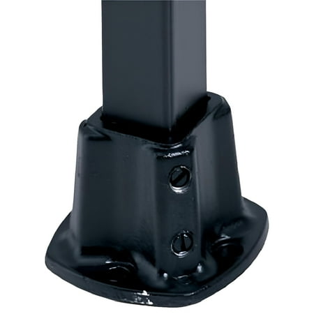 Gilpin Floor Post Flange - Aluminum, Durable - 1.25 in, Black
