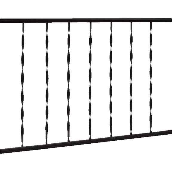 Gilpin Windsor Wrought Iron Railing - Single Pack  Residential Use, Standard Application