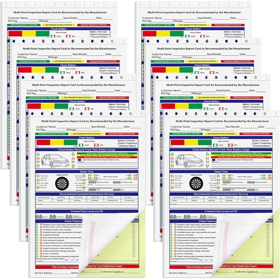 Gilprop 400 Set Dot Inspection Forms Annual Vehicle Inspection Report Small Driver Checkup Detailed 2-ply Carbonless Vehicle Maintenance Log Book Easy Tear Out Auto Repair Report 5.91 x 8.27 Inch