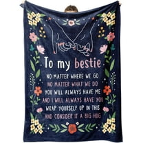 GiltGlimmer Friendship Gifts for Women Christmas, Best Friend Birthday Gifts for Women, Best Friend Blanket Gift, to My Bestie Throw Blanket for Mothers Day 80" x 60"