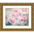 thumbnail image 1 of Giltner, Paula 24x19 Gold Ornate Wood Framed with Double Matting Museum Art Print Titled - Pink Peonies II, 1 of 4