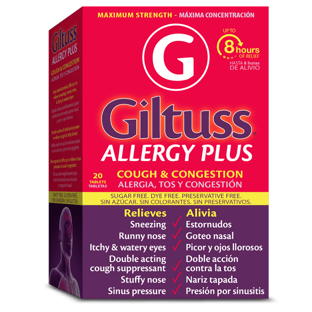 Giltuss Allergy Plus Cough & Congestion Tablets, Antihistaminic