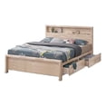 thumbnail image 1 of Gilu Twin Size Bed-Bookcase Headboard-2 Drawer Footboard-Whitewash, 1 of 7