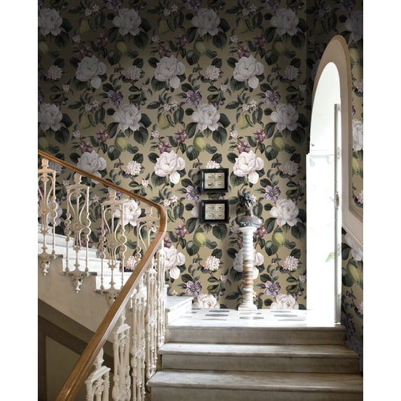 Gilver Pear & Blossom Elegance Print Non Woven Non-Pasted Textured Wallpaper 57 Sq. Ft.