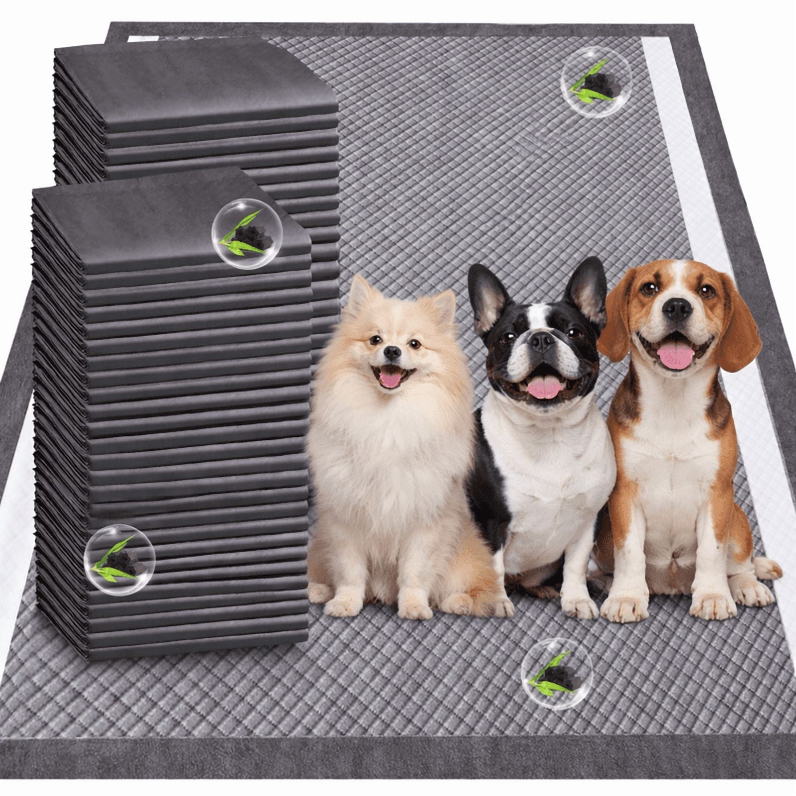 Gimars 36 x 36in Dog Pee Pads with Charcoal Odor Control, 9-Layer Absorbent, Leak Proof, 30 Count