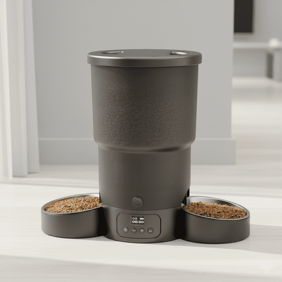 Gimars 5L Automatic Cat Feeder for 2 Cats, Programmable 1-6 Meal Timed Food Dispenser for Cats and Small Dogs