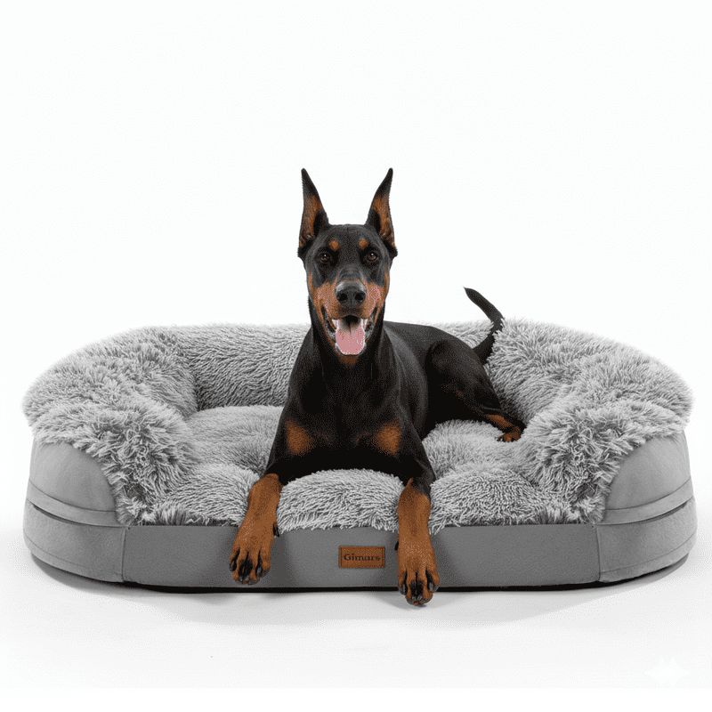 Gimars Orthopedic Egg Foam Dog Bed for Large Dogs with Bolsters, Waterproof, Removable Cover, Soft Support for Aging, Medium, Small Dogs,XL