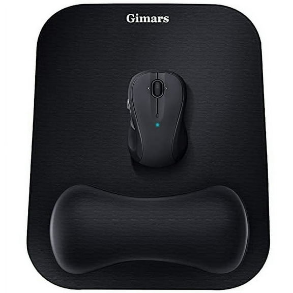 Gimars Large Smooth Superfine Fibre Memory Foam Ergonomic Mouse Pad Wrist Rest Support - Mousepad with Nonslip Base for Laptop, Computer, Gaming & Office