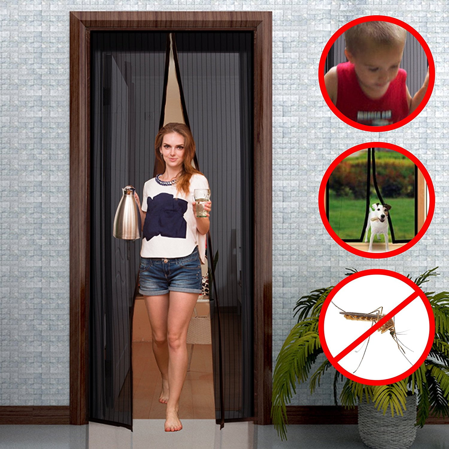 Gimars Screen Door Heavy Duty Mesh & Super Strong Velcro