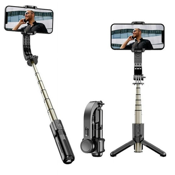 Gimbal Stabilizer Extendable Wireless Selfie Stick and Tripod Multifunction Remote 360Automatic Rotation
