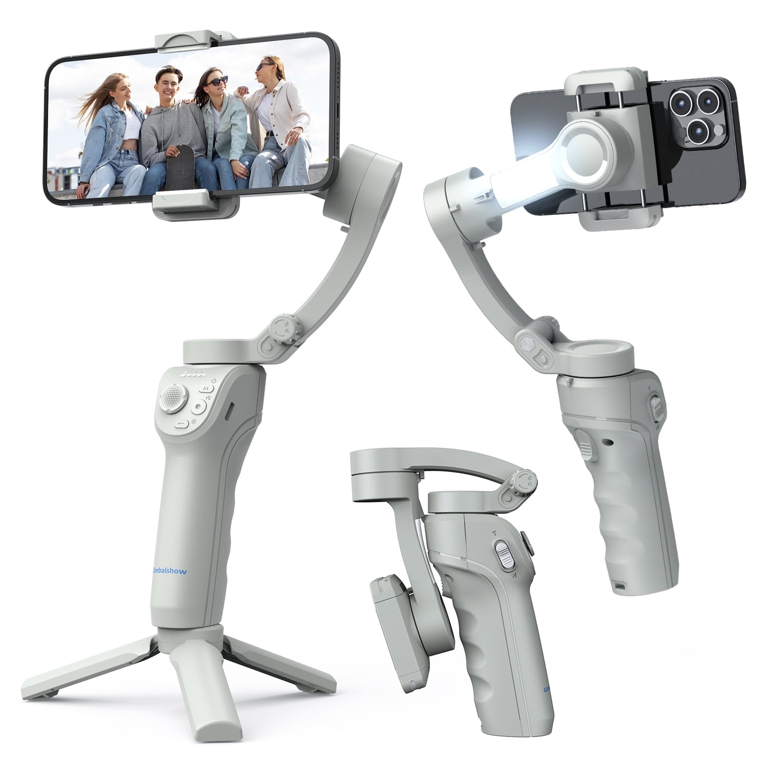 Gimbal Stabilizer for Smartphone, Portable Foldable 3-Axis