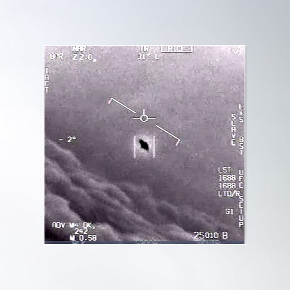 Gimbal Ufo Poster Wall Art, Modern Wall Decor For Living Room Bedroom, 24x24 UNFRAMED