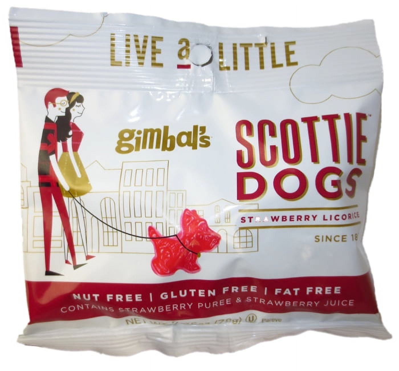 Gimbals Scottie Dogs Strawberry Licorice 2.75 oz