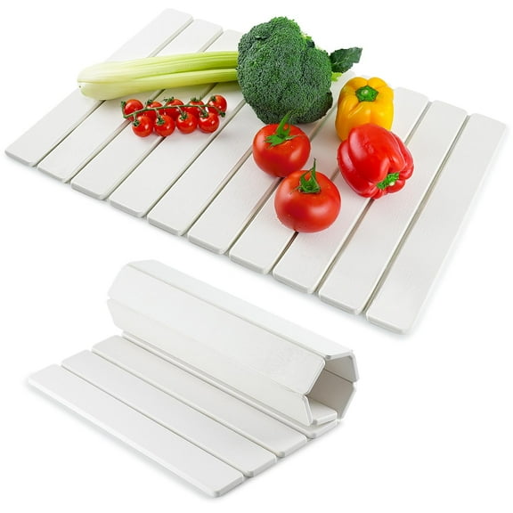 Gimgong Stone Dish Drying Mat for Kitchen Counter | 24"×16" Diatomaceous Earth Quick-Dry Absorbent Large Dry Mats White