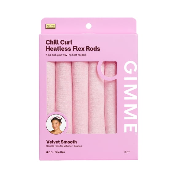 Gimme Beauty Chill Curl Heatless Styling Flex Rods for Fine Hair - 6 Count