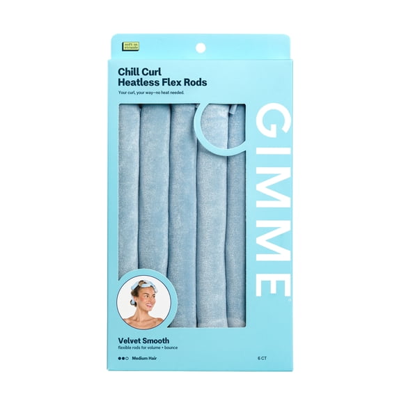 Gimme Beauty Chill Curl Heatless Styling Flex Rods for Medium Hair - 6 Count