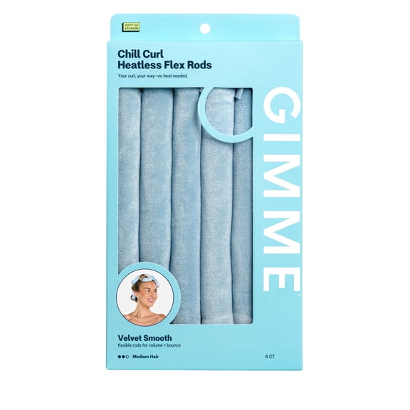 Gimme Beauty Chill Curl Heatless Styling Flex Rods for Medium Hair - 6 Count
