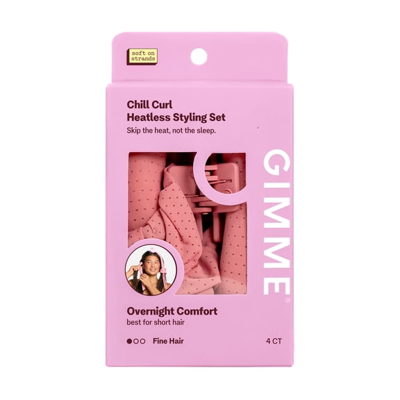 Gimme Beauty Chill Curl Heatless Styling Set for Fine Hair - 4 Count