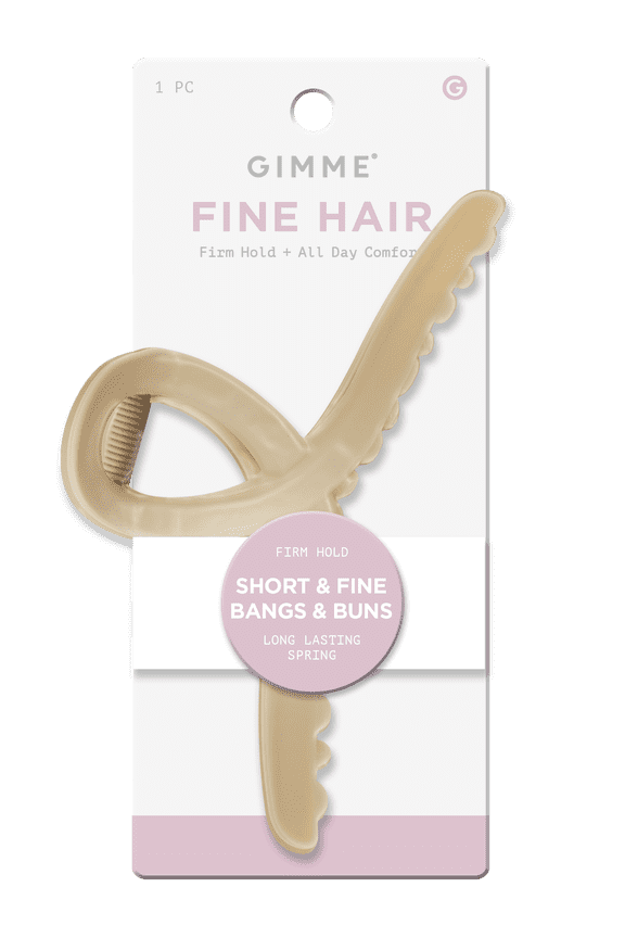 Beauty Claw Clip, Fine Loop, Sand, 1 Count