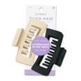 thumbnail image 1 of Gimme Beauty Claw Clip Thick Double Teeth Rectangle Black/Tan 2 Ct, 1 of 5