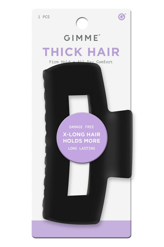 Beauty Large Cavity Claw Clip For Thick Hair, Black, 1 Count