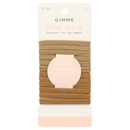 Gimme Beauty Fine Fit Hair Bands 12pk - Blonde
