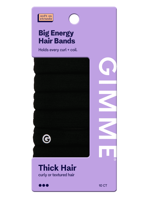 Beauty Seamless Hair Ties for Long Hair, Ponytail Holder, Black, 10 Count