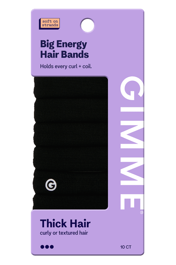 Beauty Seamless Hair Ties for Long Hair, Ponytail Holder, Black, 10 Count