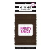 Gimme Beauty Seamless Hair Ties for Medium Hair, Ponytail Holder, Brown, 12 Count