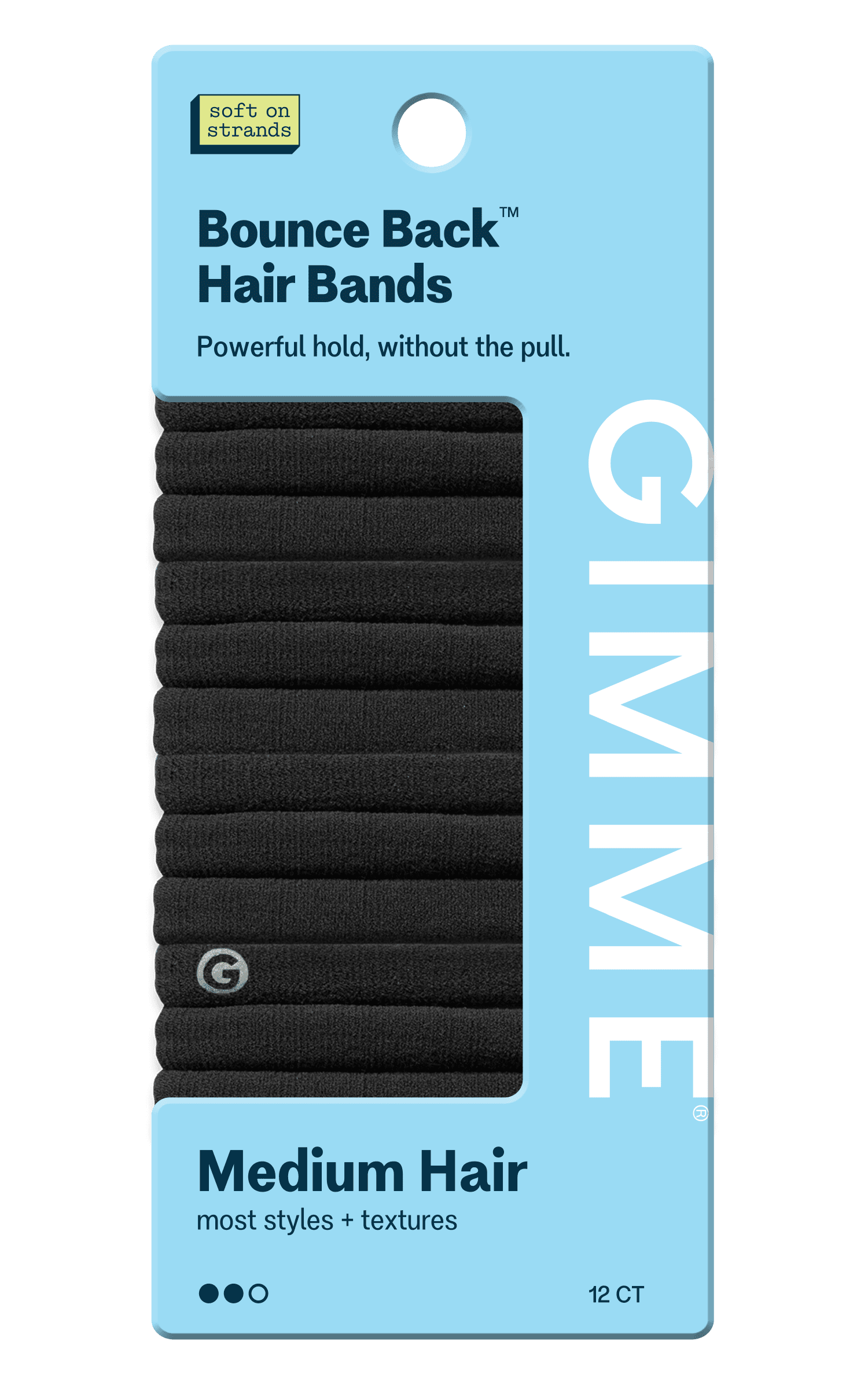 Goody ComfortFlex Ouchless Black Seamless Elastics, No-Slip Grip