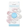 Gimme Beauty Medium Hair Trend Alert Twists & Buns - Break-Resistant, Recycled Plastic Clip - Non-Slip, Firm Hold Clip for All Hair Types - Trendy Wave Design - Pink/White