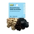 thumbnail image 1 of Gimme Beauty Medium Satin Scrunchies - Soft, No-Breakage Scrunchies - Perfect for Medium Hair & Bedtime Wear - Firm Hold & Gentle, Crease-Free Accessories for Women - Neutrals & Black, 4 Pack, 1 of 6