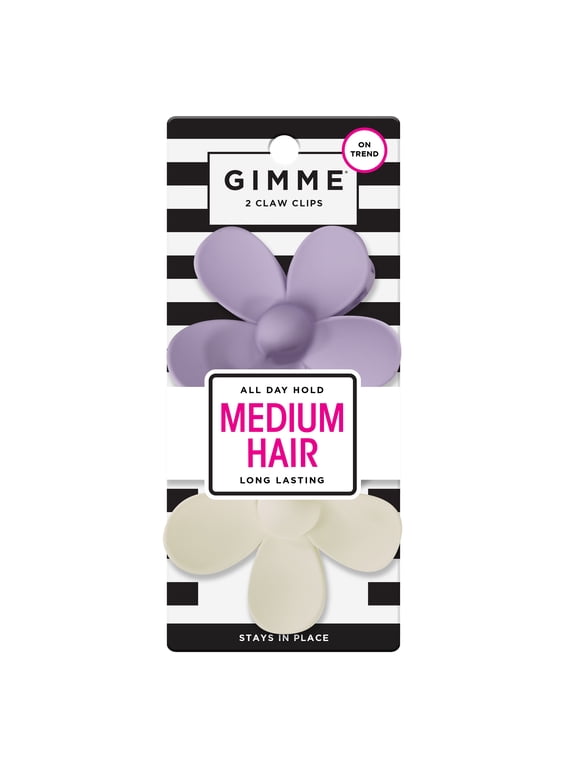 Daisy Claw Clip, Purple White, 2 Ct