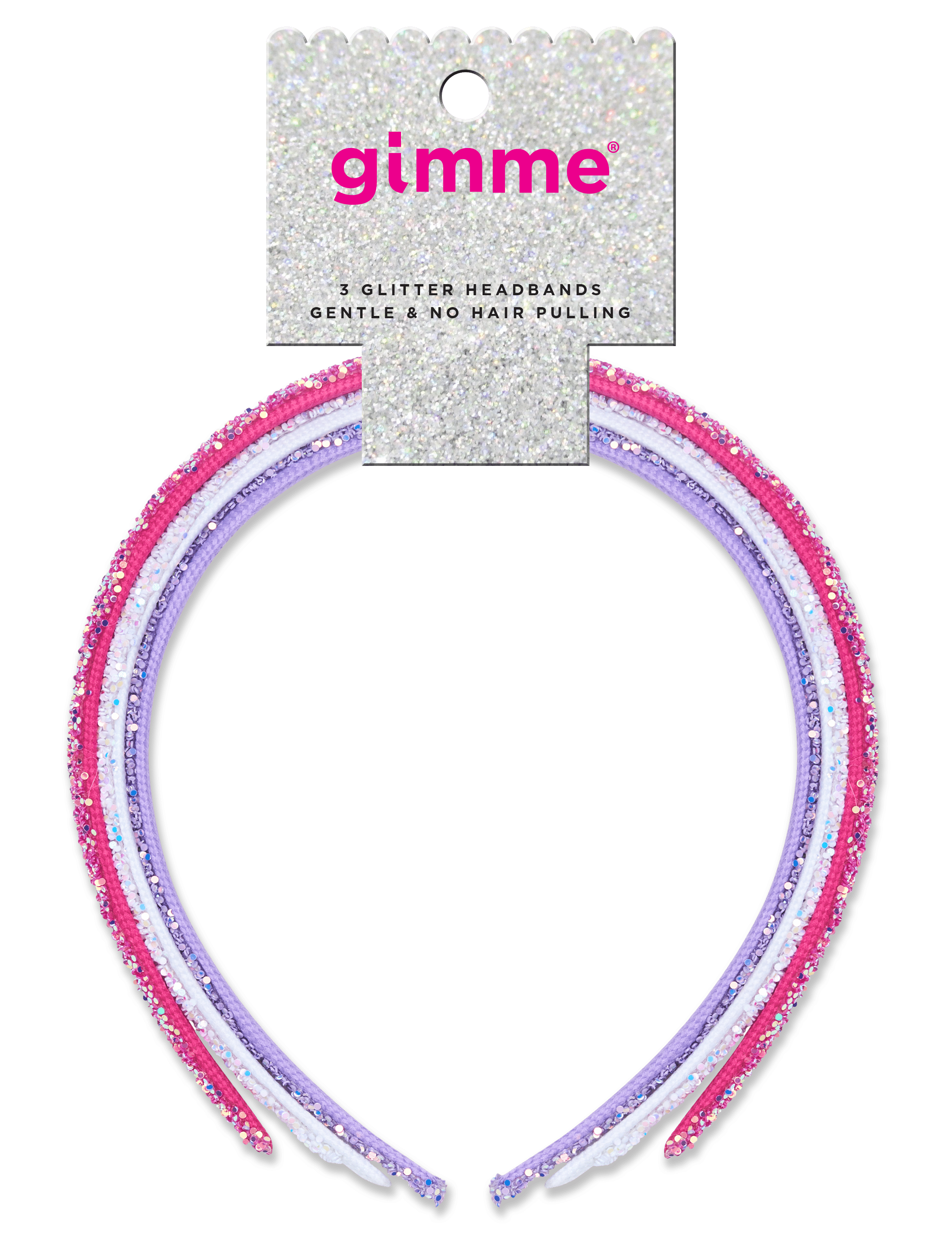 Gimme Glitter Headbands,Fashion Headband, Assorted Colors, 3 Ct