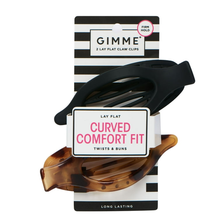 Gimme® Lay Flat Claw Clip, Oval, Black Tortoise, 2 Count Gimme® Lay Flat Claw Clip, Oval, Black Tortoise, 2 Count